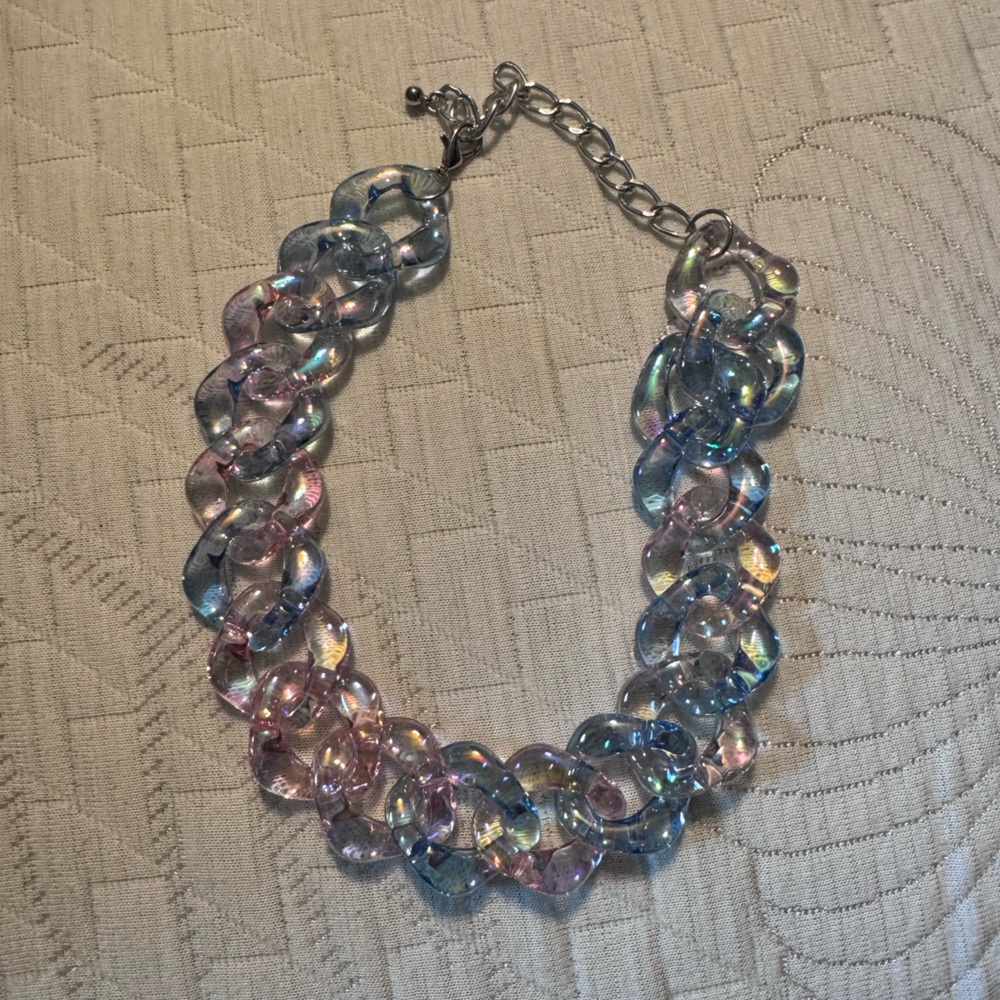 Chunky Colorful Acrylic Chain Necklace
